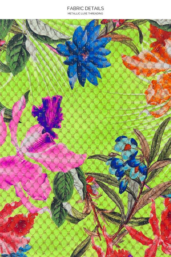 Luli Fama LULI TROPICS - Open Side One Piece Bodysuit • Multicolor Runway – Luli Fama