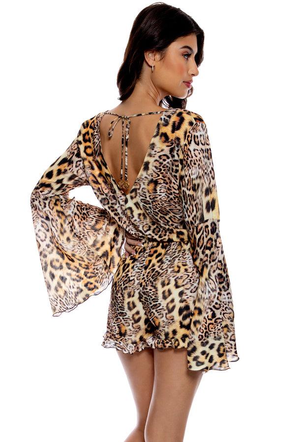 Luli Fama MAMACITA - Bell Sleeve Romper • Multicolor – Luli Fama