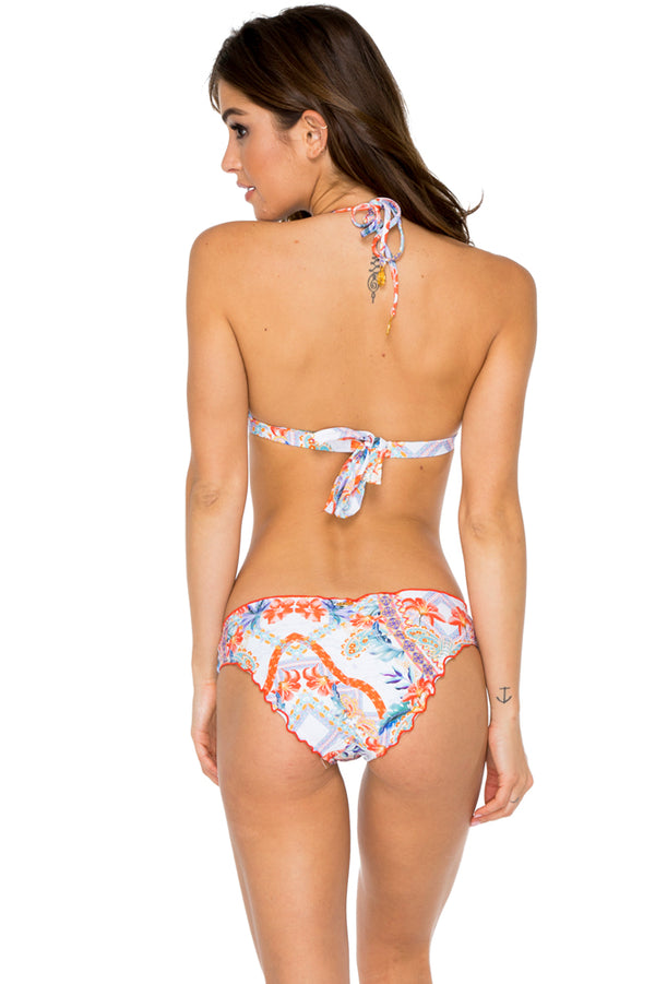 Luli Fama MERENGUITO - Halter Top & Seamless Full Ruched Back Bottom • Multicolo – Luli Fama