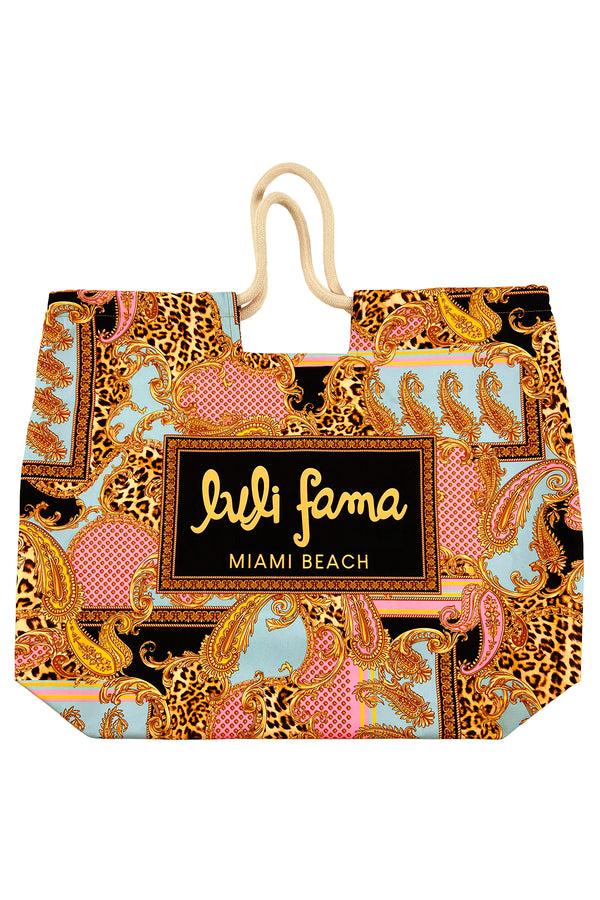 Luli Fama MIAMI DAYDREAM - Canvas Bag Miami Beach • Multicolor – Luli Fama