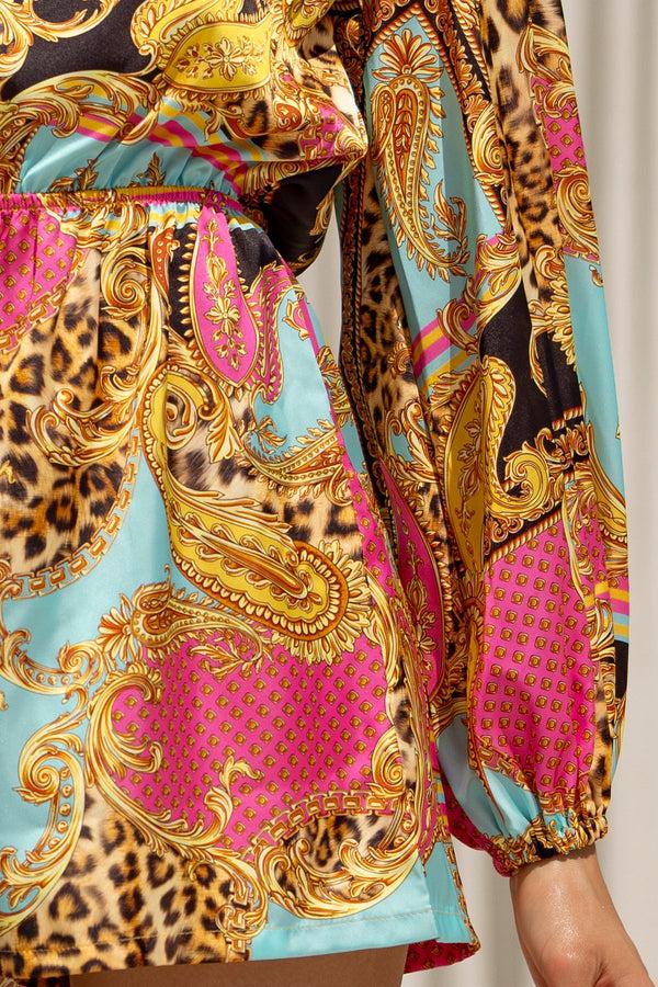 Luli Fama MIAMI DAYDREAM Deep V-Neck Romper - Multicolor – Luli Fama