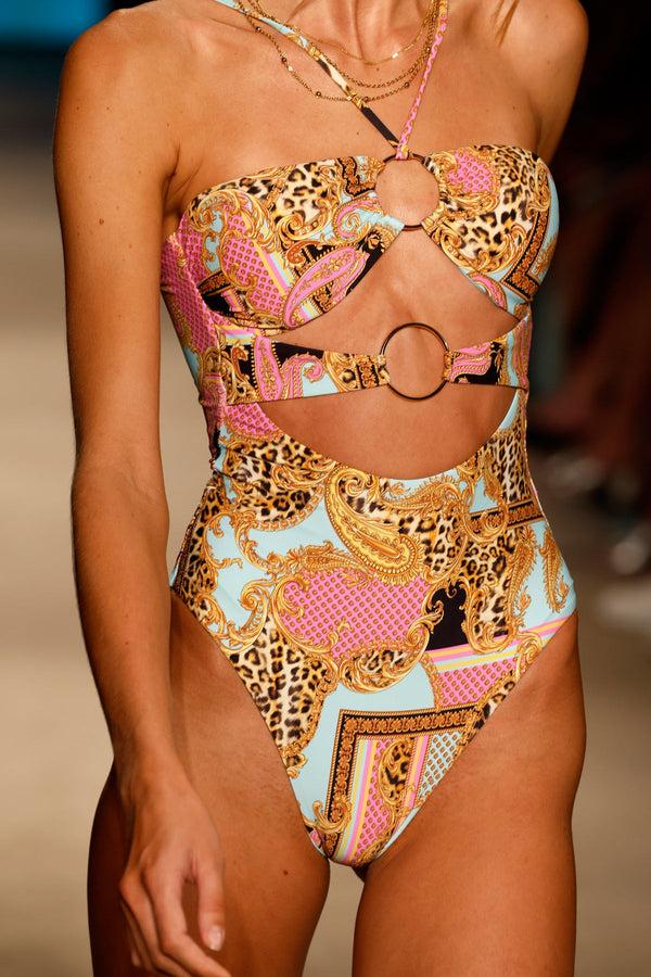 Luli Fama MIAMI DAYDREAM - Double Loop Bandeau One Piece & Double Loop Bandeau O – Luli Fama