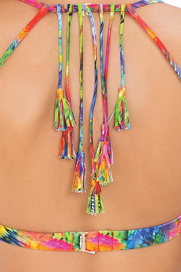 Luli Fama MUNDO DE COLORES - Tassel Back Bra Top & Braided Side Full Bottom • Mu – Luli Fama
