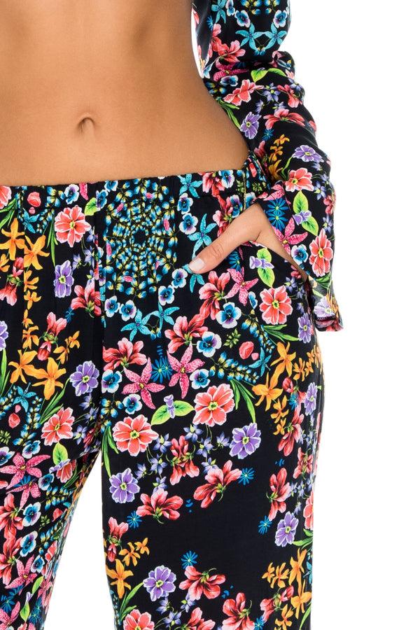 Luli Fama Noches De Sevilla Off Shoulder Top & Split Wide Leg Pants - Multicolor – Luli Fama