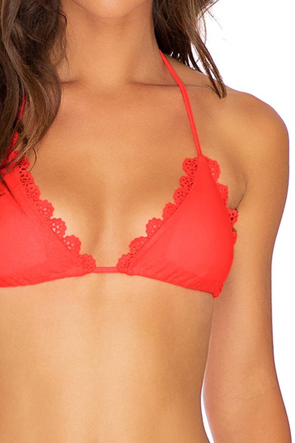 Luli Fama Noches De Sevilla Triangle Top & Tie Side Bottom - Pink – Luli Fama