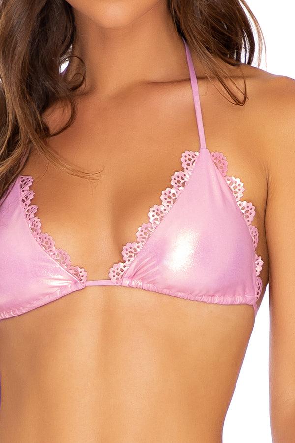 Luli Fama NOCHES DE SEVILLA - Triangle Top & Wavey Ruched Back Tie Side Bottom • – Luli Fama