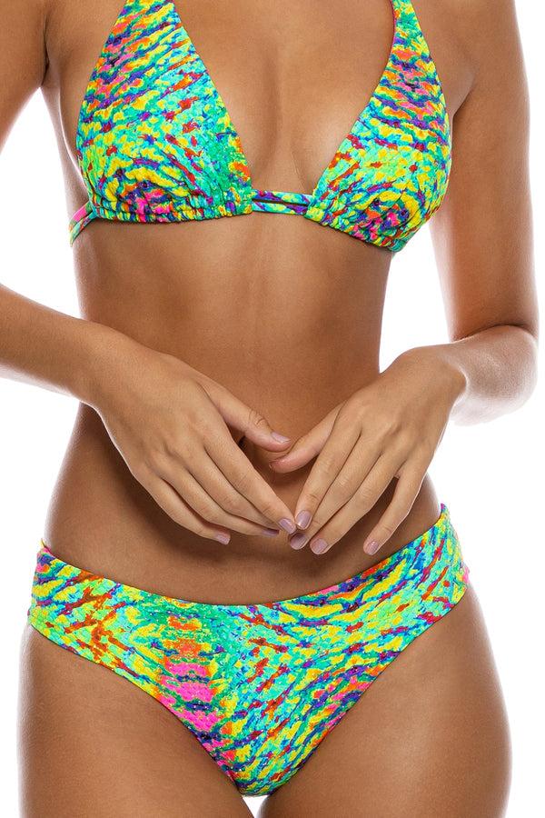 Luli Fama OASIS BABE - Triangle Halter Top & Seamless Full Ruched Back Bottom • – Luli Fama