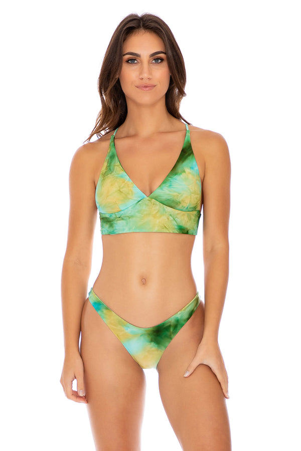luli fama Off Duty Mermaid Bikini: Bustier Top & High Leg Bottom – Luli Fama