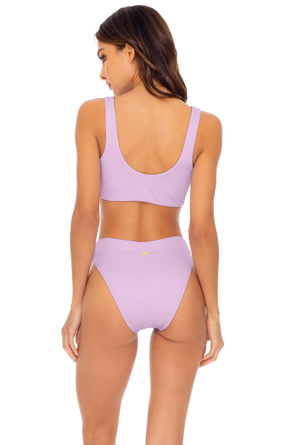 Luli Fama ORILLAS DEL MAR - Laceup Bralette & High Leg Banded Waist Bottom • Uni – Luli Fama