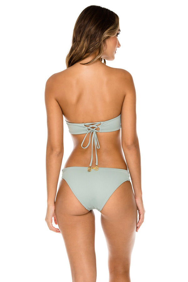 Luli Fama ORILLAS DEL MAR - Underwire Bandeau Top & Full Bottom • Jardines – Luli Fama