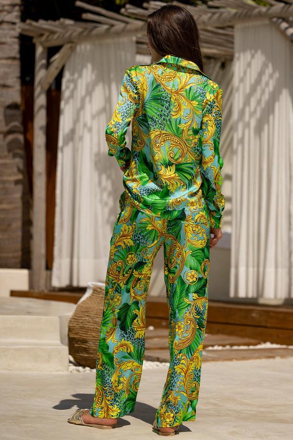 Luli Fama PALM ISLAND Blouse & Pant - Multicolor – Luli Fama