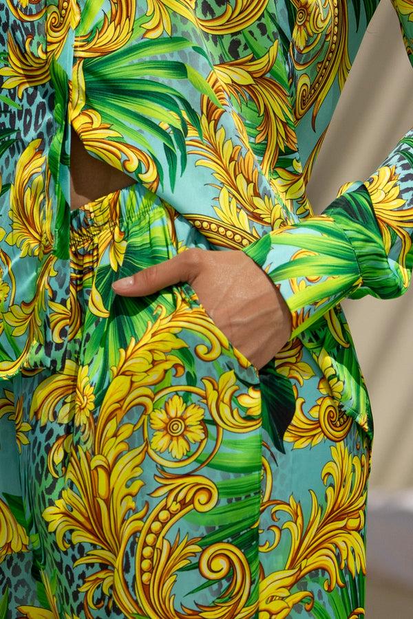 Luli Fama PALM ISLAND Blouse & Pant - Multicolor – Luli Fama