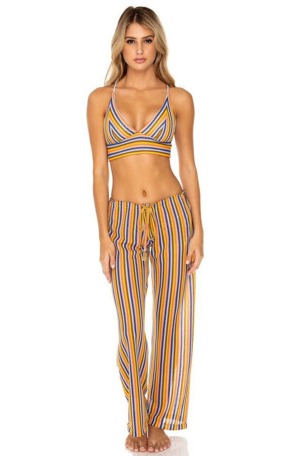 luli fama Plaza España Halter Top & Beach Pant - Multicolor – Luli Fama