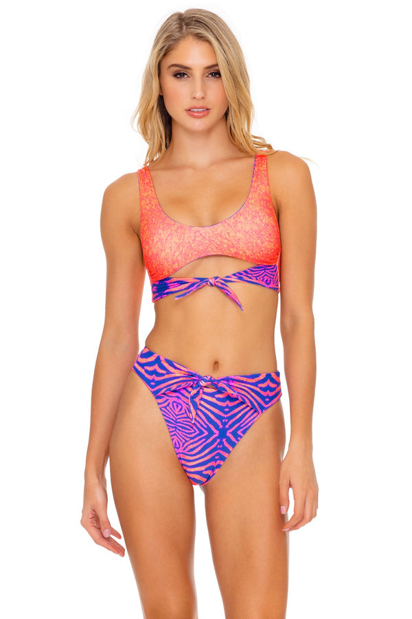 Luli Fama Puerto Aventura Multicolor Tie Tank & High-Leg Bikini – Luli Fama