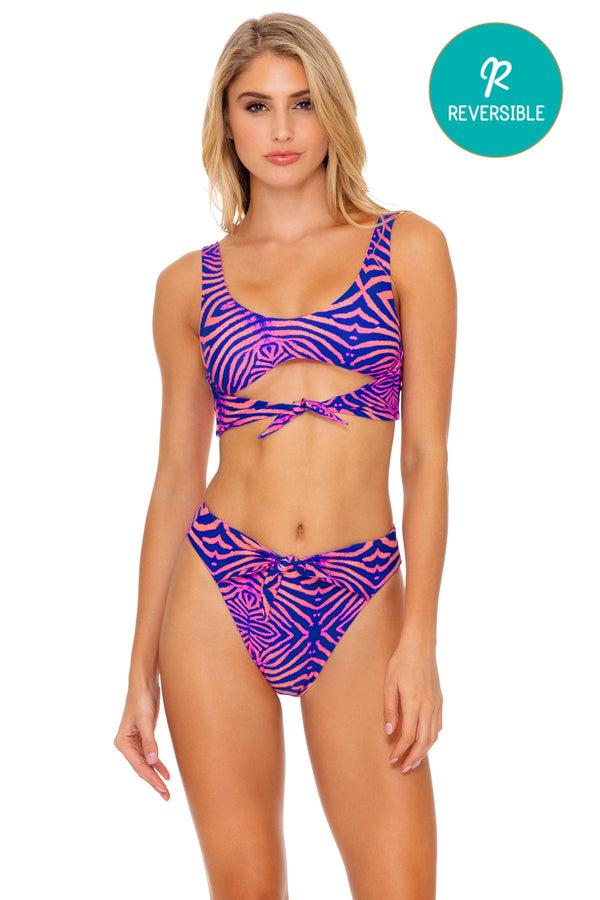 luli fama Puerto Aventura Multicolor Tie Tank & High-Leg Bikini – Luli Fama