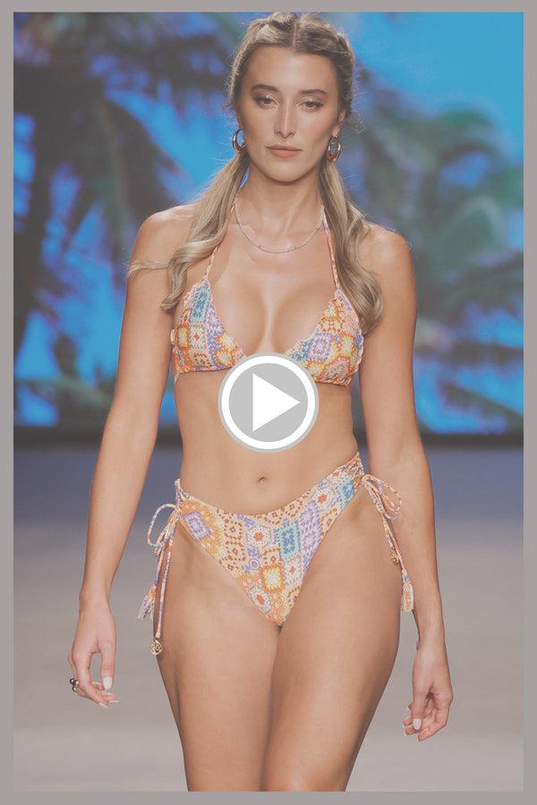 Luli Fama RETRO LULI - Wavy Triangle Top & Adjustable Sides Moderate Bottom • Mu – Luli Fama