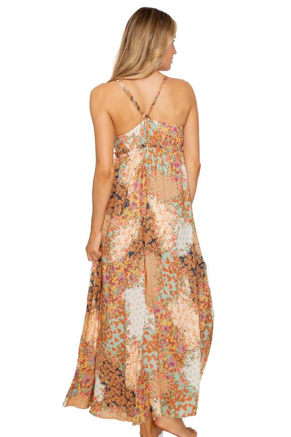 Luli Fama Salty But Sweet Deep V-Neck Maxi Dress - Multicolor – Luli Fama