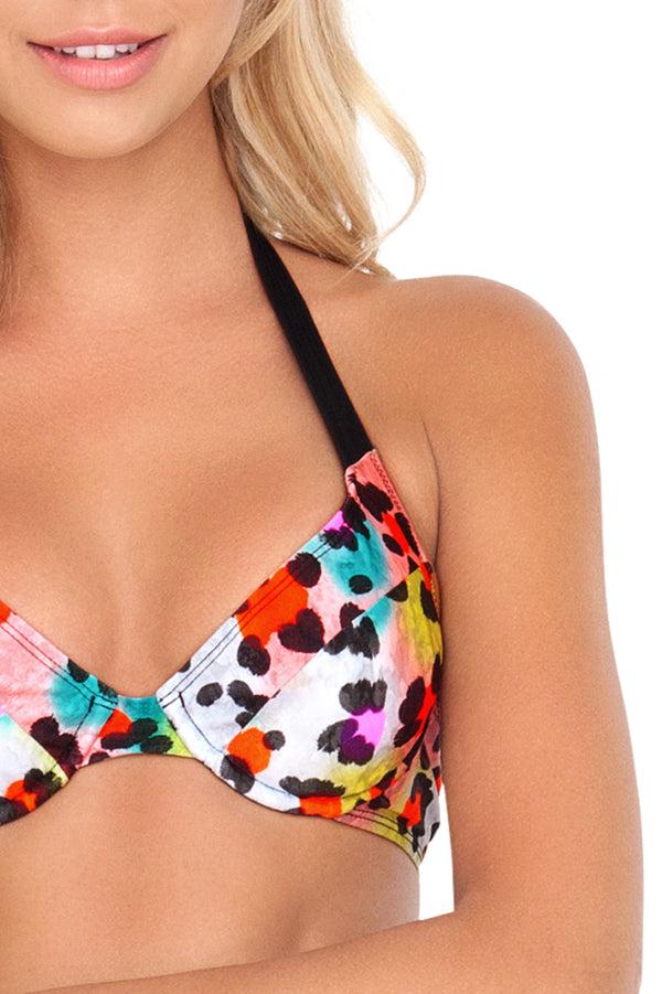 Luli Fama SALTY SKIN - Mesh Underwire Halter Top & Mesh Cutout Skimpy Bottom • B – Luli Fama