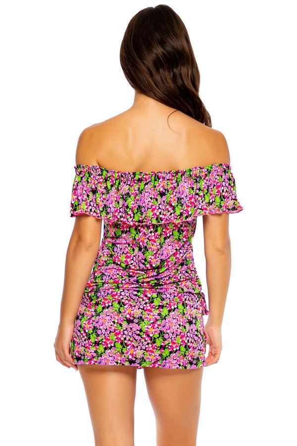 Luli Fama Sexy Señorita Ruffle Dress - Pink Floral Mini Dress – Luli Fama