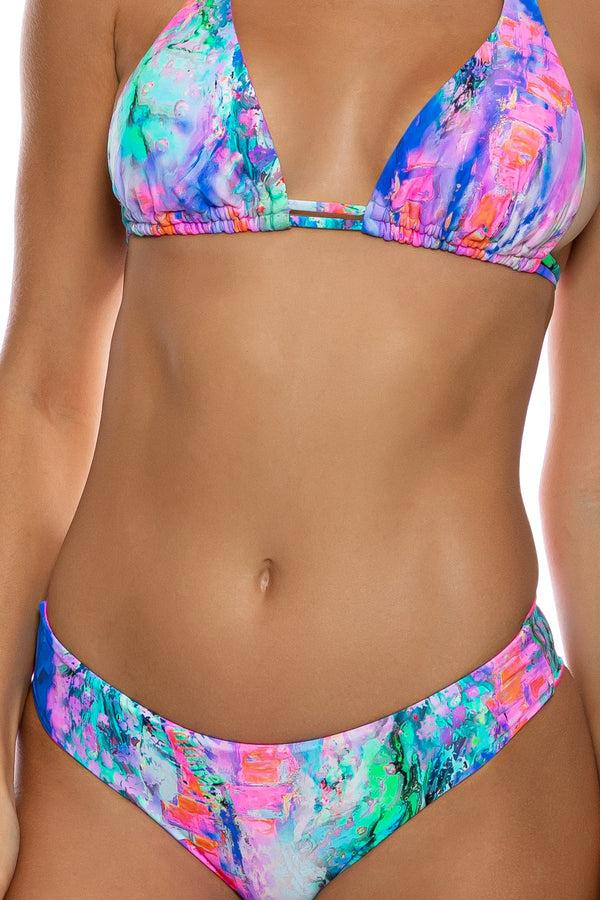 Luli Fama SHE'S ELECTRIC - Triangle Halter Top & Seamless Full Ruched Back Botto – Luli Fama