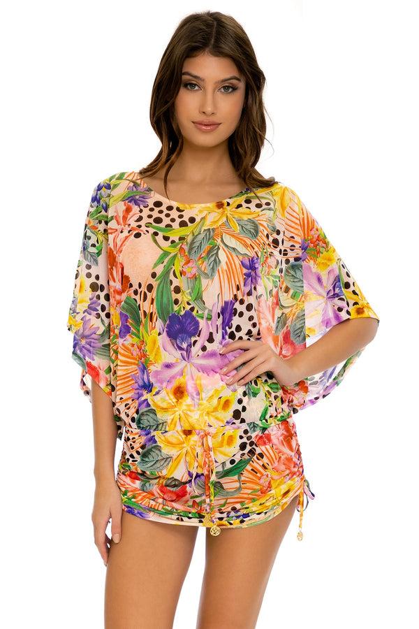 luli fama SHOCKING FLORALS - South Beach Dress • Multicolor – Luli Fama