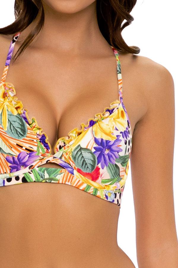 Luli Fama SHOCKING FLORALS - Underwire Top & High Leg Bottom • Multicolor – Luli Fama