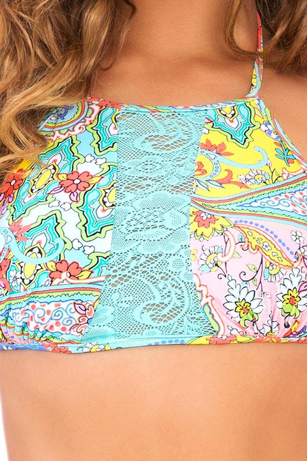 Luli Fama SIREN DANCE - Lace Cut Out Halter Top & Lo Rise Seamless Skimpy Bottom – Luli Fama