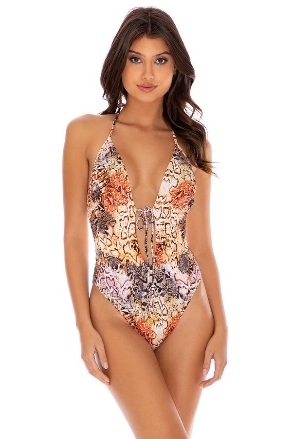 luli fama Skins One-Piece Bodysuit - Snakeskin – Luli Fama