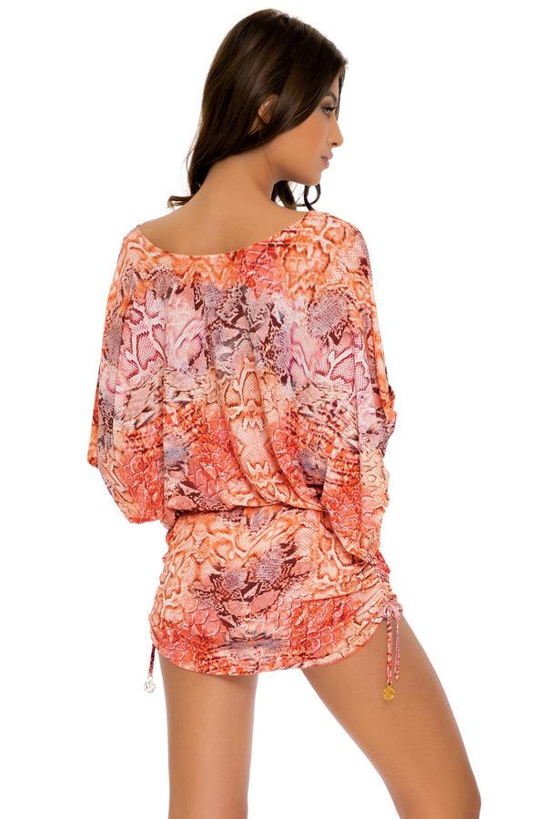 Luli Fama Skins South Beach Dress - Coral Snake - Luli Fama