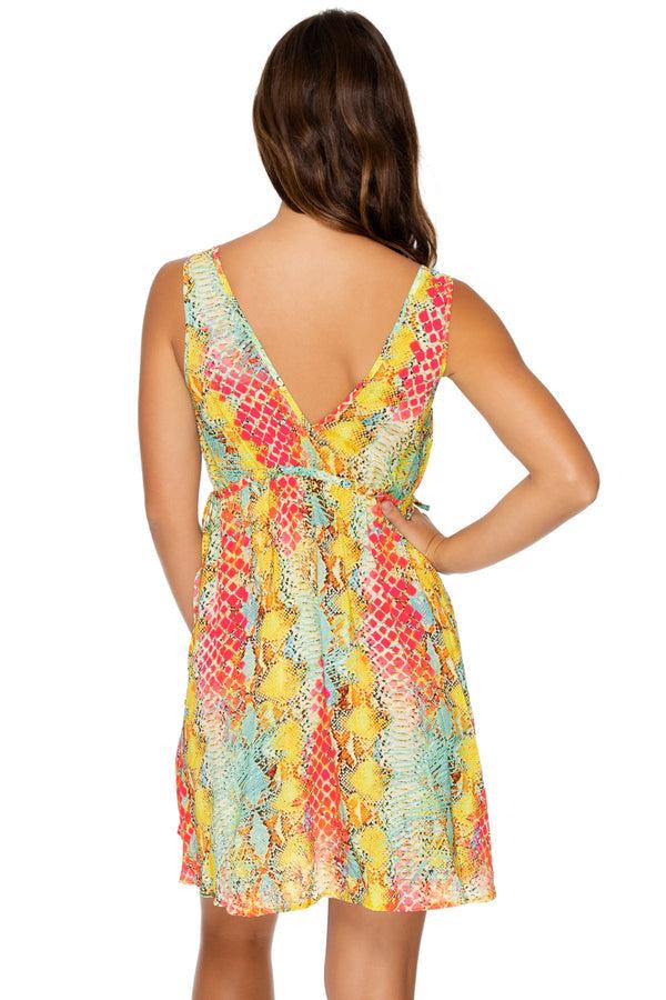 Luli Fama Smoke Show V-Neck Sleeveless Mini Dress - Multicolor – Luli Fama