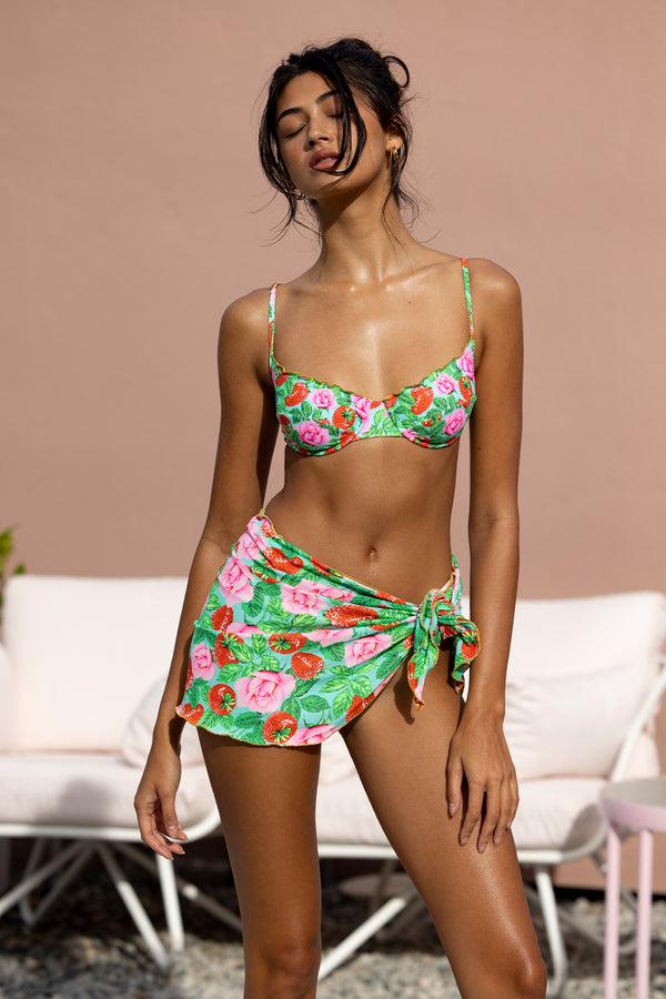 luli fama STRAWBERRY FIELDS - Wavy Luxe Stitch Minimal Balconette Top & Luxe Sti – Luli Fama