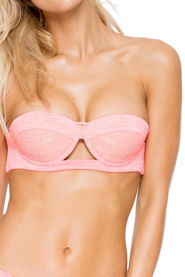 Luli Fama TAKE ME TO PARADISE - Cut Out Underwire Top & Tab Sides Full Bottom • – Luli Fama