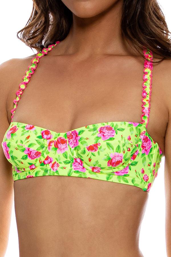 Luli Fama TI AMO Ruffle Square-Neck Top & Tie-Side Bottom – Luli Fama