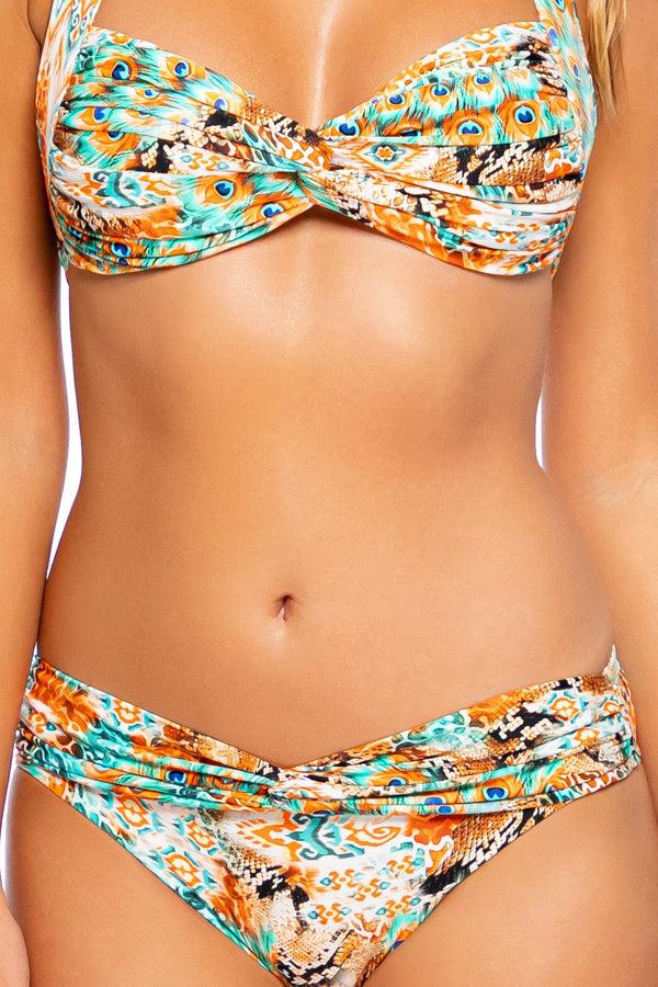 Luli Fama Untamed Bikini - Twist Bralette Halter Top & Twist Full Bottom – Luli Fama