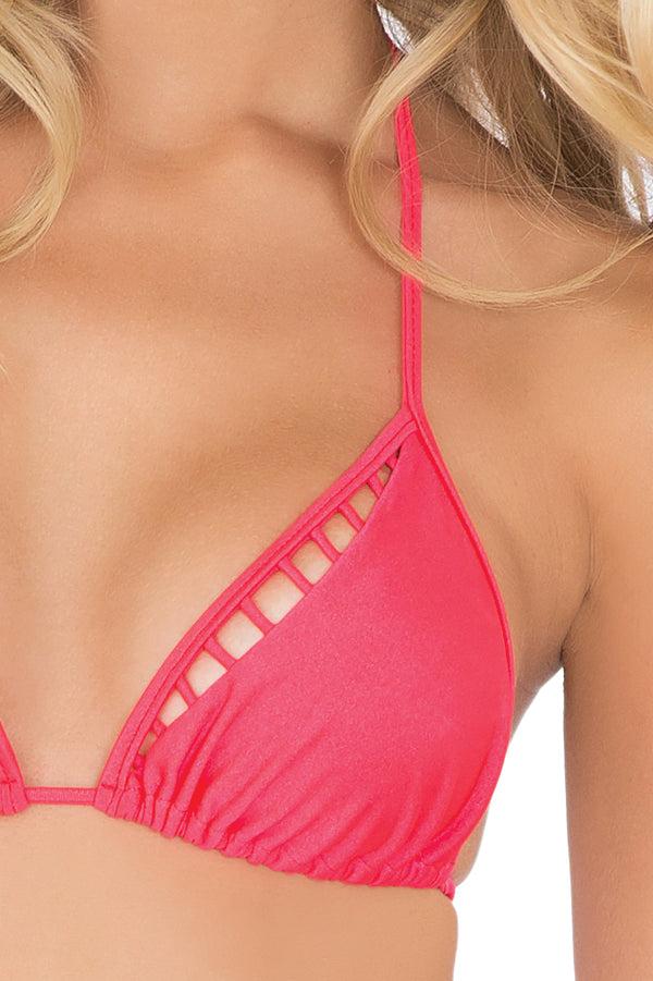 Luli Fama VERANO DE RUMBA - Strappy Cut Out Triangle Top & Multi Strings Full Bo – Luli Fama