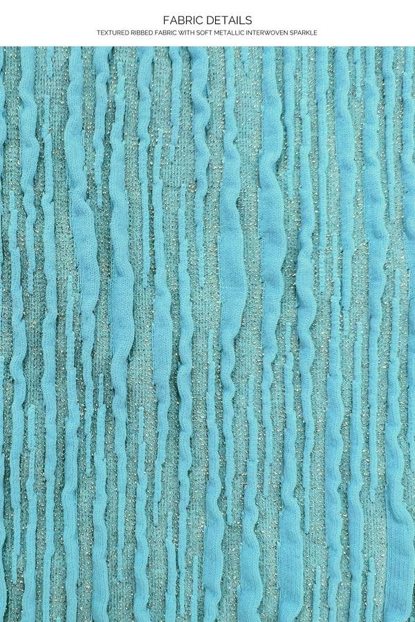 Luli Fama VIBRAS Bandeau Top & Full Ruched Back Bottom In Aqua – Luli Fama