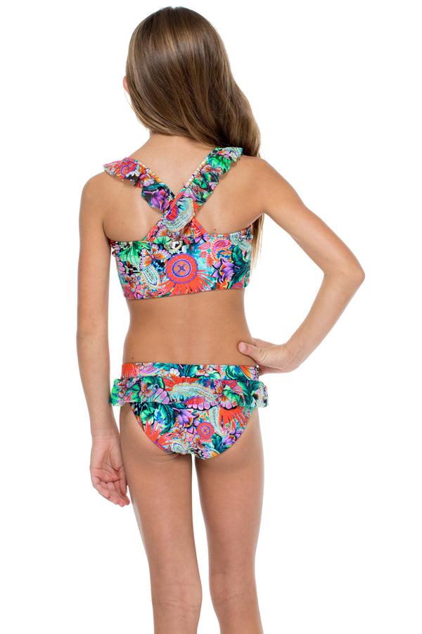 Luli Fama VIVA CUBA - Ruffle Tankini Bikini • Multicolor – Luli Fama