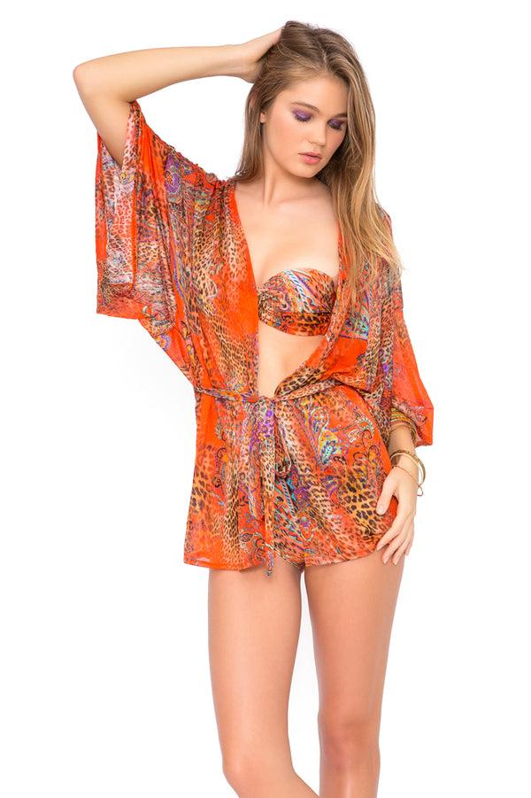 luli fama WANDERLUST - Wrap Kimono • Multicolor – Luli Fama