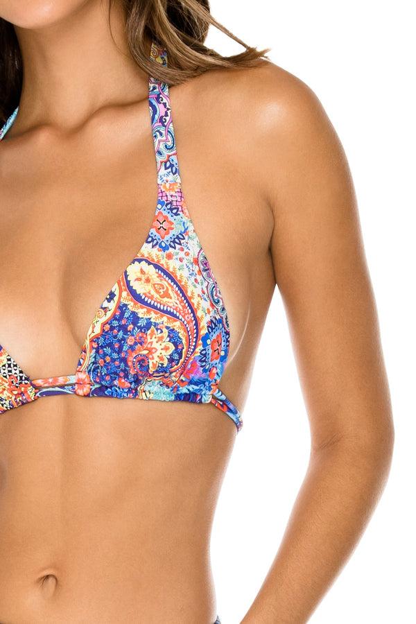 Luli Fama Wapisima Halter Bikini Top & Wide Leg Pant - Multicolor – Luli Fama