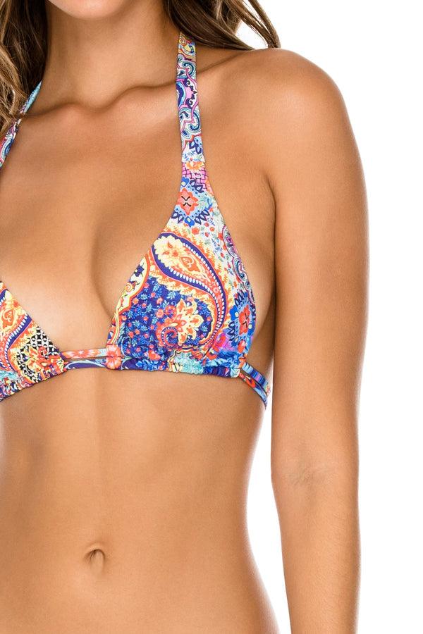Luli Fama WAPISIMA - Triangle Halter Top & Full Bottom • Multicolor – Luli Fama