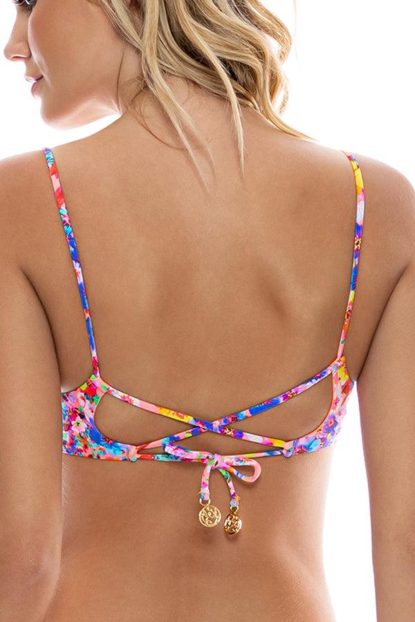 Luli Fama WATER BLOSSOMS - Scoop Neck Cut Out Top & Seamless Bow Tie Side Thong – Luli Fama