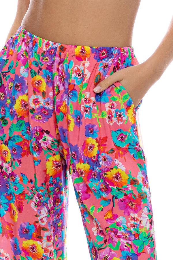 Luli Fama WATER BLOSSOMS - Underwire Top & Split Side Wide Leg Pant • Electric C – Luli Fama