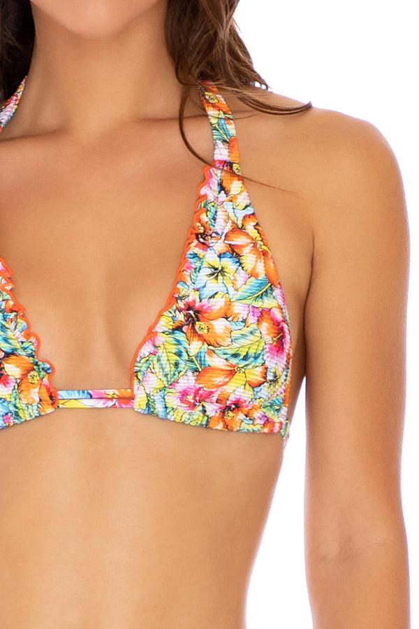 Luli Fama Wild Flower Halter Bikini Top & Full Bottoms – Luli Fama