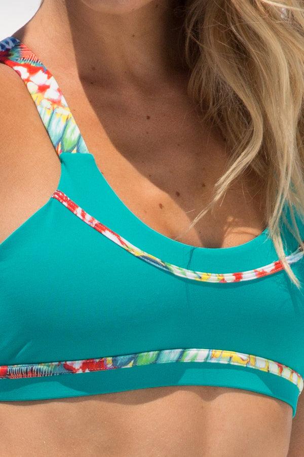 Luli Fama WILD HEART - Crossback Sports Bra & Laced Panel Skinny Legging • Multi – Luli Fama