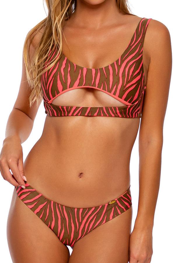 Luli Fama WILD LOVE - Open Front Bralette & Seamless Wavy Ruched Back Bottom • C – Luli Fama