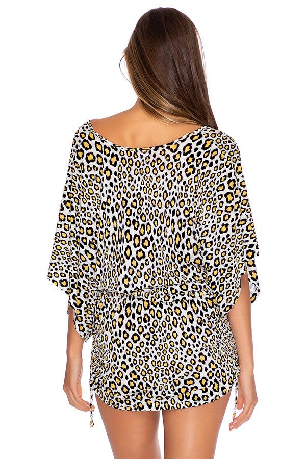 Luli Fama Wild Side Cabana V Neck Mini Dress - Animal Print – Luli Fama