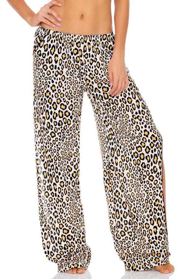 Luli Fama WILD SIDE - Cross Back Bustier Top & Split Side Wide Leg Pant • Multic – Luli Fama