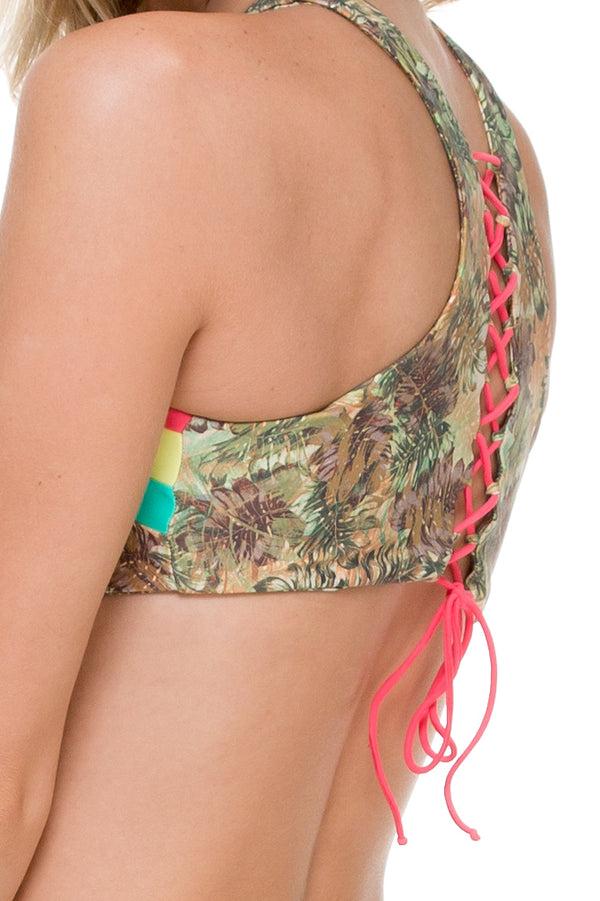 Luli Fama WORLD ON FIRE - Tri Color High Neck Top & Bonfire Pant • Multicolor – Luli Fama